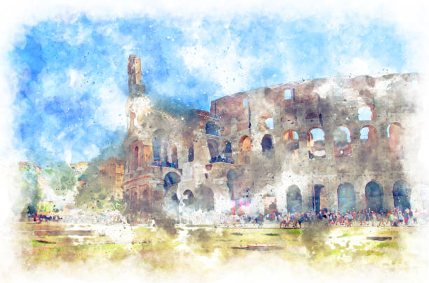 istock part of the Colosseum, Rome, Italy, summer 1169121041
