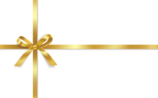istock Golden satin bows with horizontal and vertical ribbons 1169122178