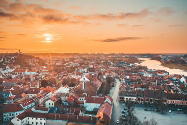 istock High Angle View Of City At Sunset 1169127933