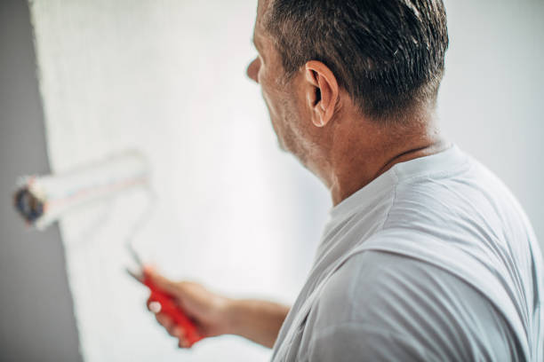 istock Man house painter painting a wall 1169131517