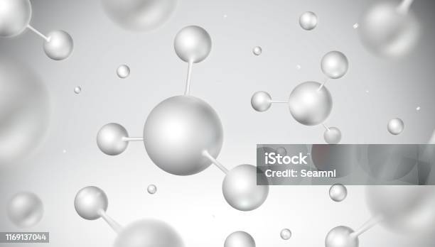 Science Background Design With 3d Molecular Structure - Arte vetorial de stock e mais imagens de Molécula