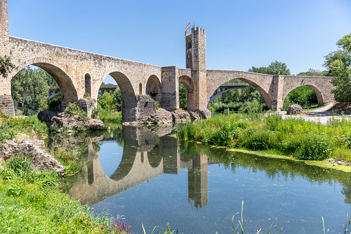Besalu is a municipality located in the province of Girona, Catalonia, Spain. This is the old bridge to get the town.