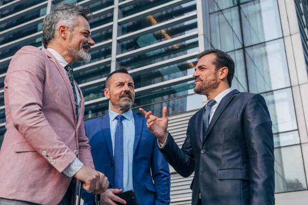 istock Handsome businessmen downtown 1169142484