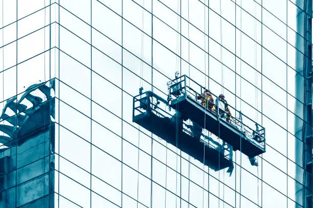 Photo of Window washers cleaning