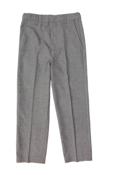 istock Gray classic pants on a boy isolated on white background 1169146916