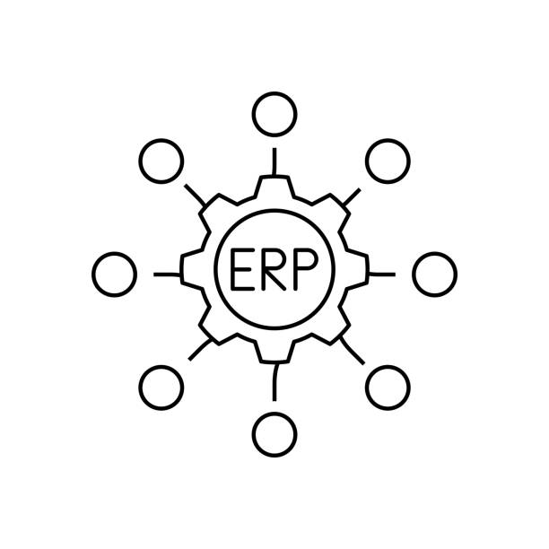 erp-systemsymbol - efficiency finance computer icon symbol stock-grafiken, -clipart, -cartoons und -symbole