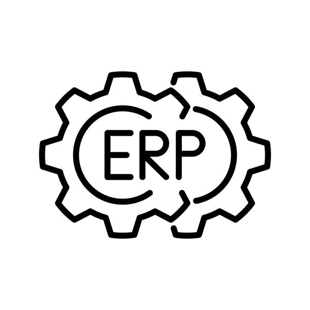 erp-systemsymbol - efficiency finance computer icon symbol stock-grafiken, -clipart, -cartoons und -symbole