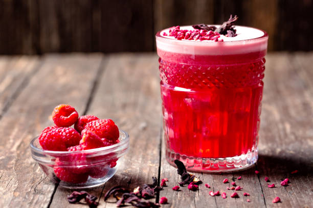 istock Love Affair cocktail served with raspberries 1169157679