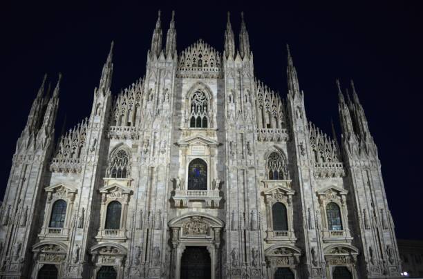 istock the cathedral in Milan at night 1169158855