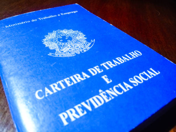 istock Brazilian document work and social security on wooden table 1169158893