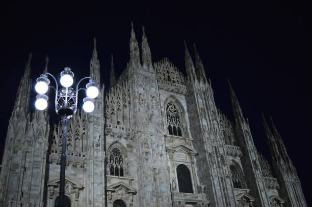 istock the cathedral in Milan at night 1169158970