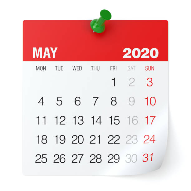 istock May 2020 - Calendar. Isolated on White Background. 3D Illustration 1169165792