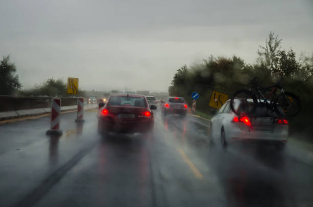 istock rainy day in the highway 1169166457