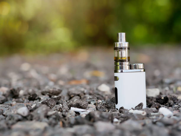 istock Close-up of electronic cigarette. vaping device. steam generator. 1169167603