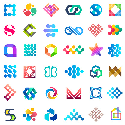 Big Vector Set Of Design Icons Unusual Templates For Business Stock ...