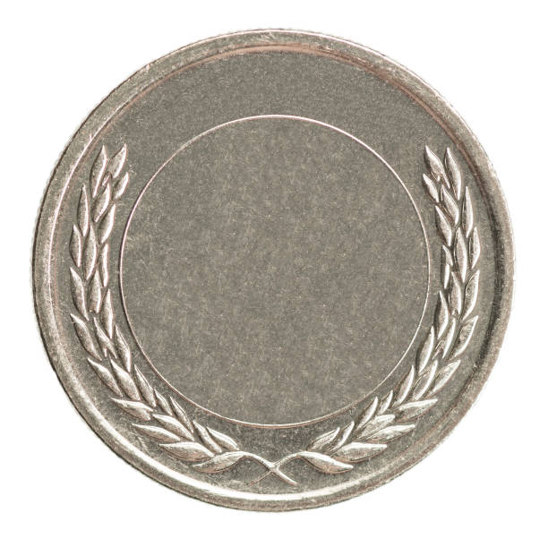 istock Blank silver medal coin 1169173460