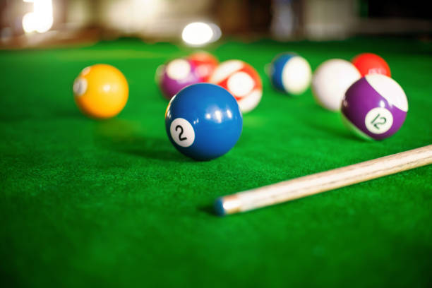 istock close up of snooker or billiard game on a table. 1169174175