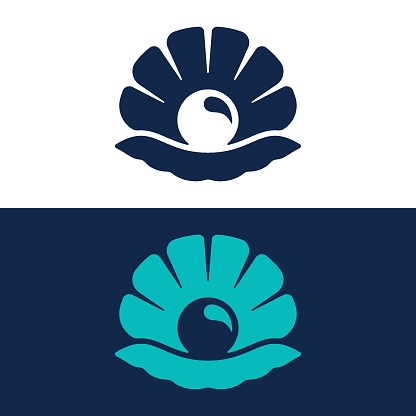 Seashell line and glyph logo