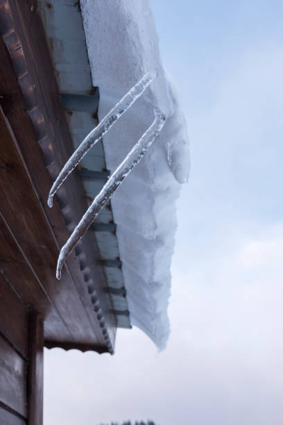 Two stalactites on the top