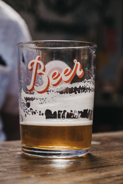 istock Beer glass with a modern 