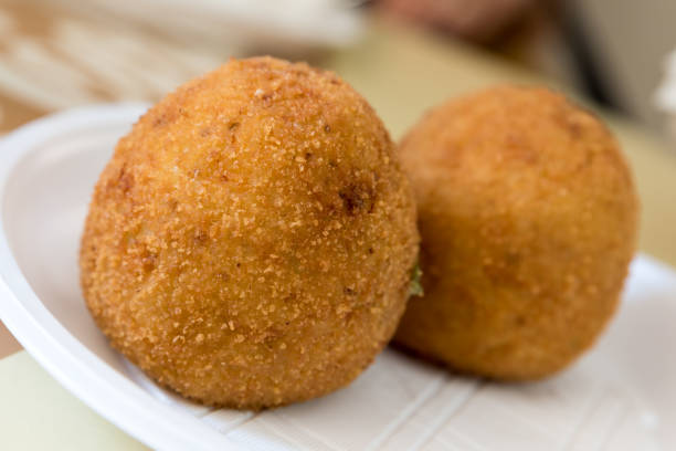 istock Sicilian Arancini close up view 1169187013