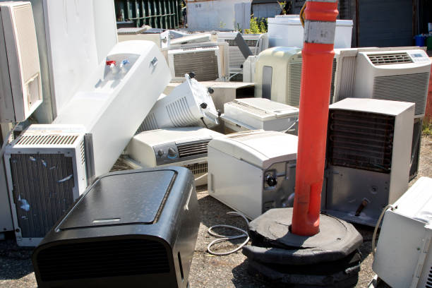 istock Pile of old discarded air conditioners and refrigeration objects 1169192035