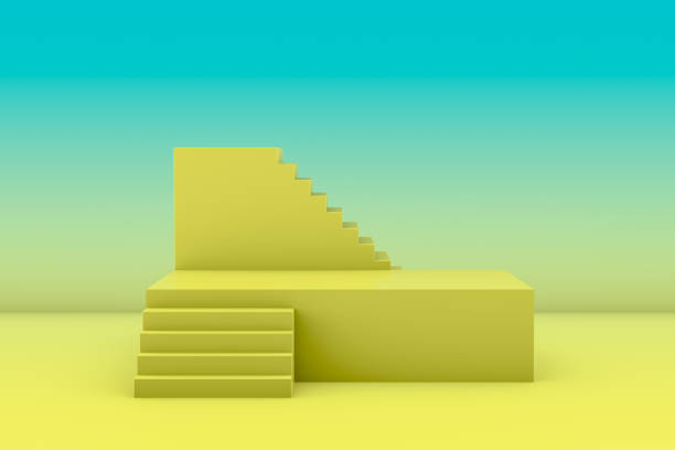 istock 3D Abstract Minimal Stairs, Ladder, Podium 1169192872