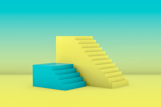 istock 3D Abstract Minimal Stairs, Ladder, Podium 1169192937