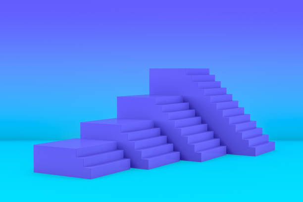 istock 3D Abstract Minimal Stairs, Ladder, Podium 1169193021