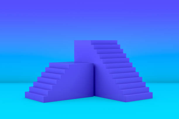 istock 3D Abstract Minimal Stairs, Ladder, Podium 1169193118