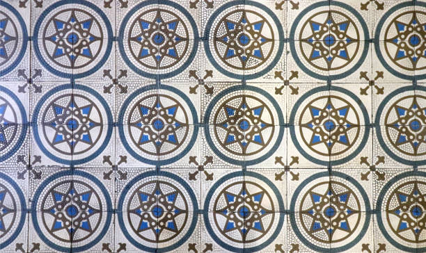 istock Architectural mosaic detail. Ceramic mosaic tile background pattern. 1169202456