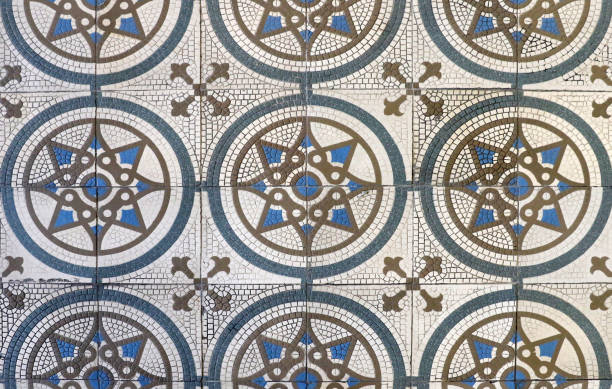 istock Architectural mosaic detail. Ceramic mosaic tile background pattern. 1169202668