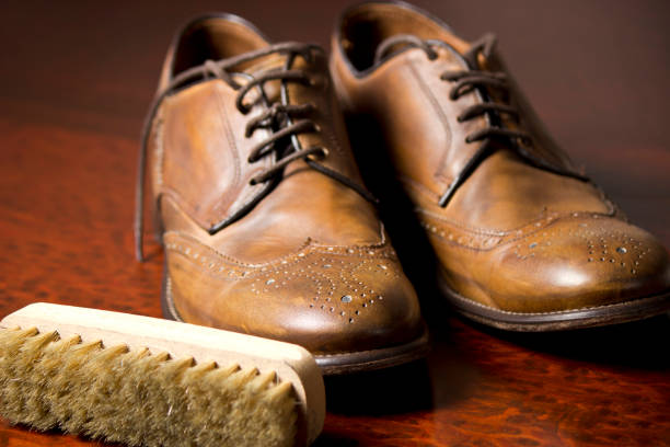 istock Polishing leather shoes 1169206093