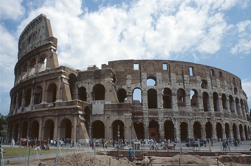 Rome, Lazio, Italy, 1978. The famous Coliseum in Rome.