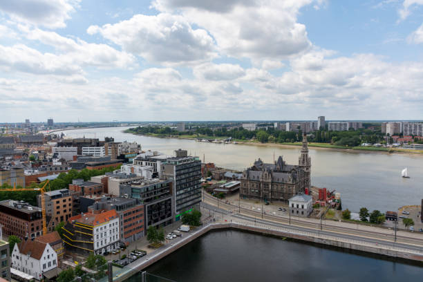 istock Cityscape, old Belgian city Antwerpen, view from above 1169217842