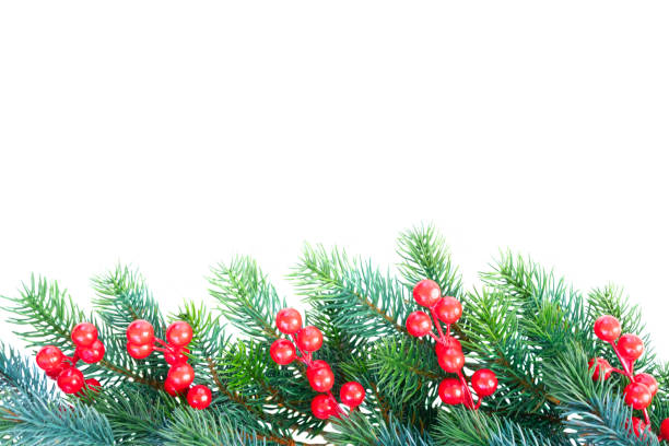 istock Christmas garland on white 1169221222