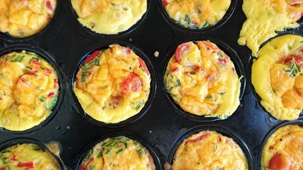 istock Top view of breakfast egg muffins 1169226256