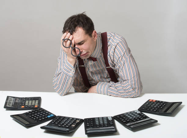 istock Sad accountant, humorous portrait 1169227099