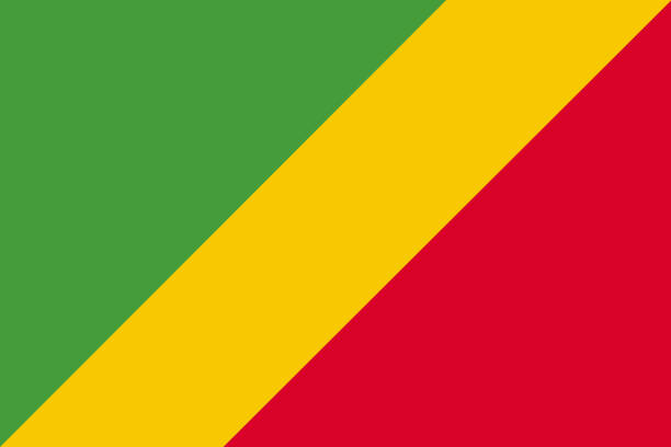 flaga republiki konga ilustracja tła duży plik - pointe noire stock illustrations