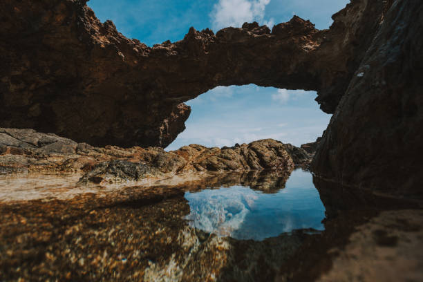 istock Natural Bridge Aruba With A Reflection In The Water 1169242274