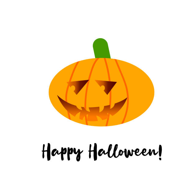 Set pumpkin Halloween Set pumpkin on white background. The main symbol of the Happy Halloween holiday. evil joker silhouette stock pictures, royalty-free photos & images