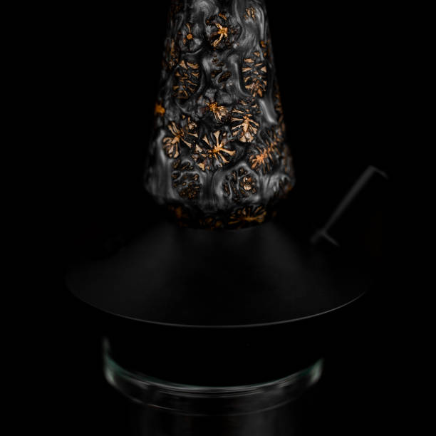 istock part of the hookah, modern design, on a black background. 1169246952