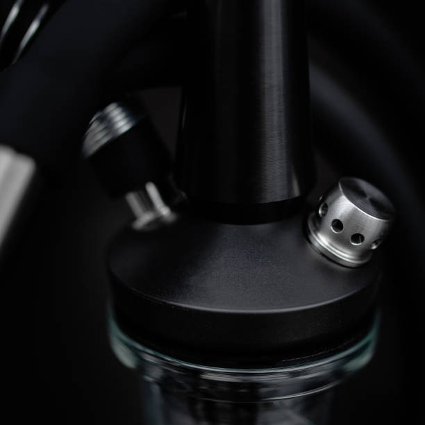 istock part of the hookah, modern design, on a black background. 1169246960