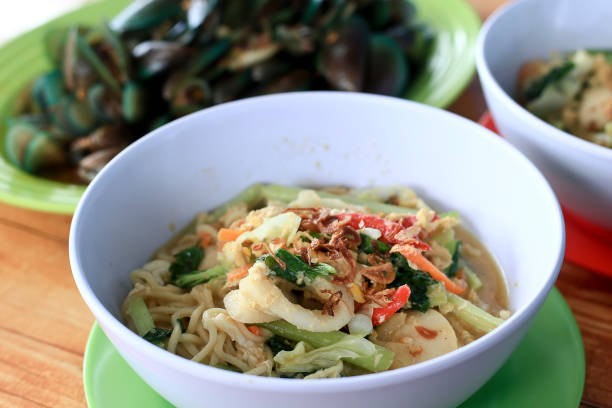 Homemade Noodle Soup Seafood