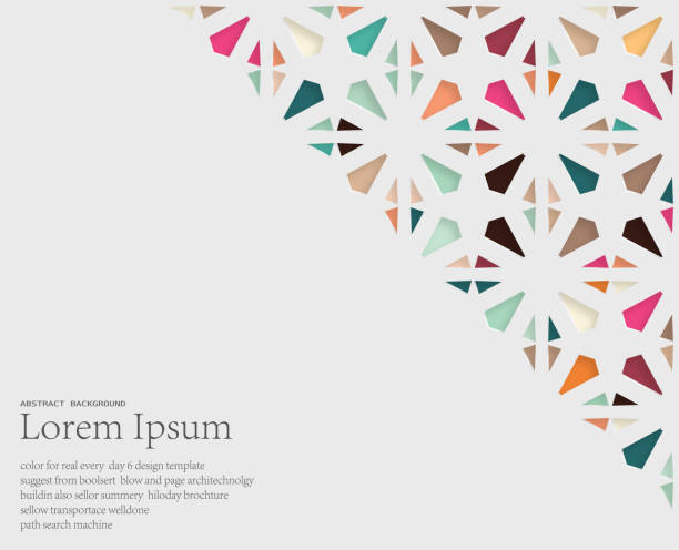 abstract papercutting style floral pattern background