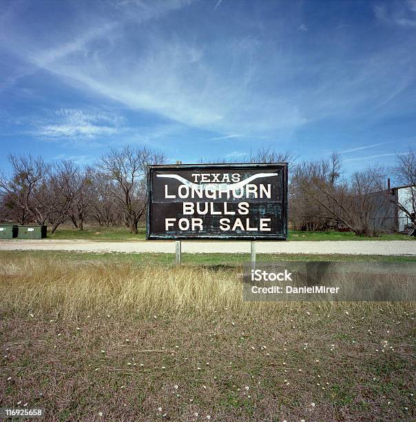 Texas Longhorn Billboard In Dallas Stock Photo - Download Image Now - Ranch, Texas, Advertisement