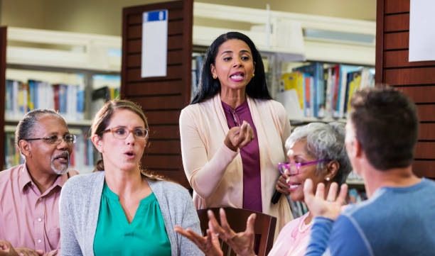 istock Adult education class, lively discussion 1169256753