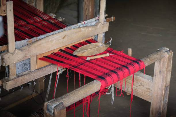 istock Antique wooden weaving machine. 1169257066