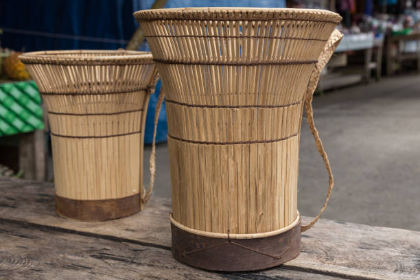 Rattan basket is a  important tool for the Kadazandusun in daily activities. Rattan basket is a  important tool for the Kadazandusun in daily activities. kadazandusun stock pictures, royalty-free photos & images