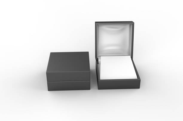 istock Blank Earring Box For Branding. 3d illustration rendering. 1169265400